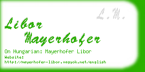libor mayerhofer business card